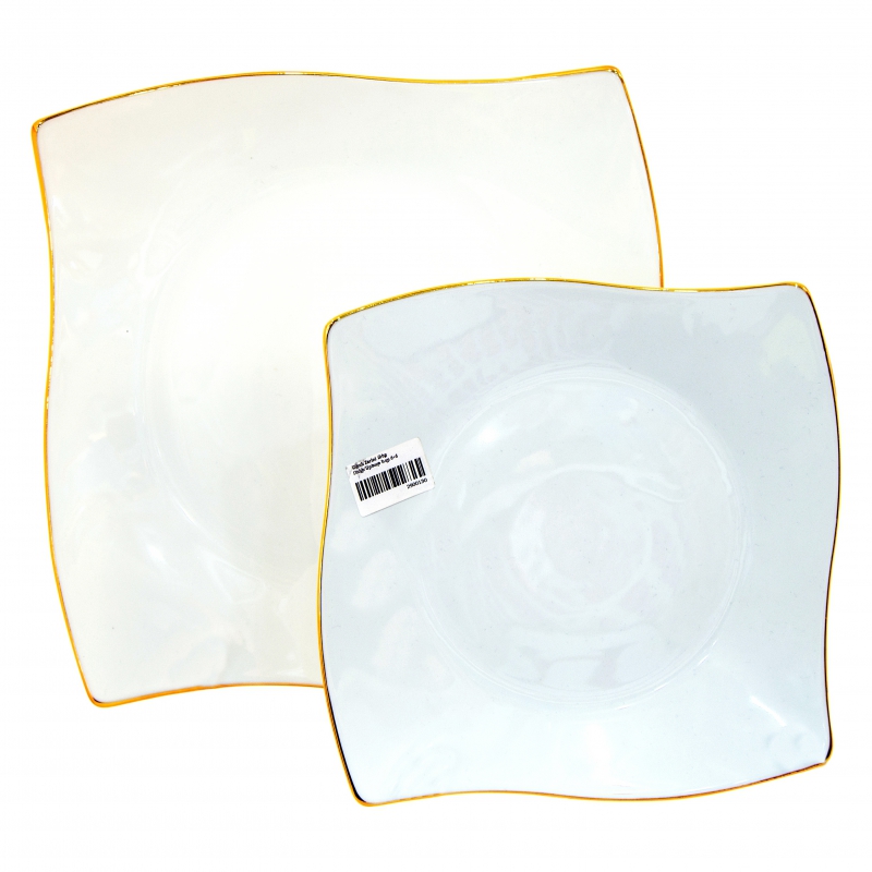 Ափսե Zarini Թեք Ոսկի/Արծաթ Եզր 6+6 2